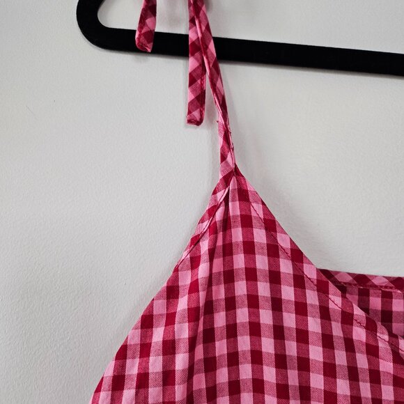 Lazy Oaf Pink Plaid Jumpsuit UK 14 - Picture 4 of 12